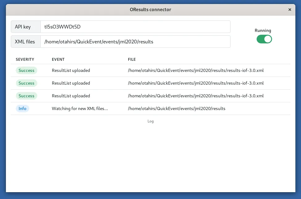 OResults Connector uploading files