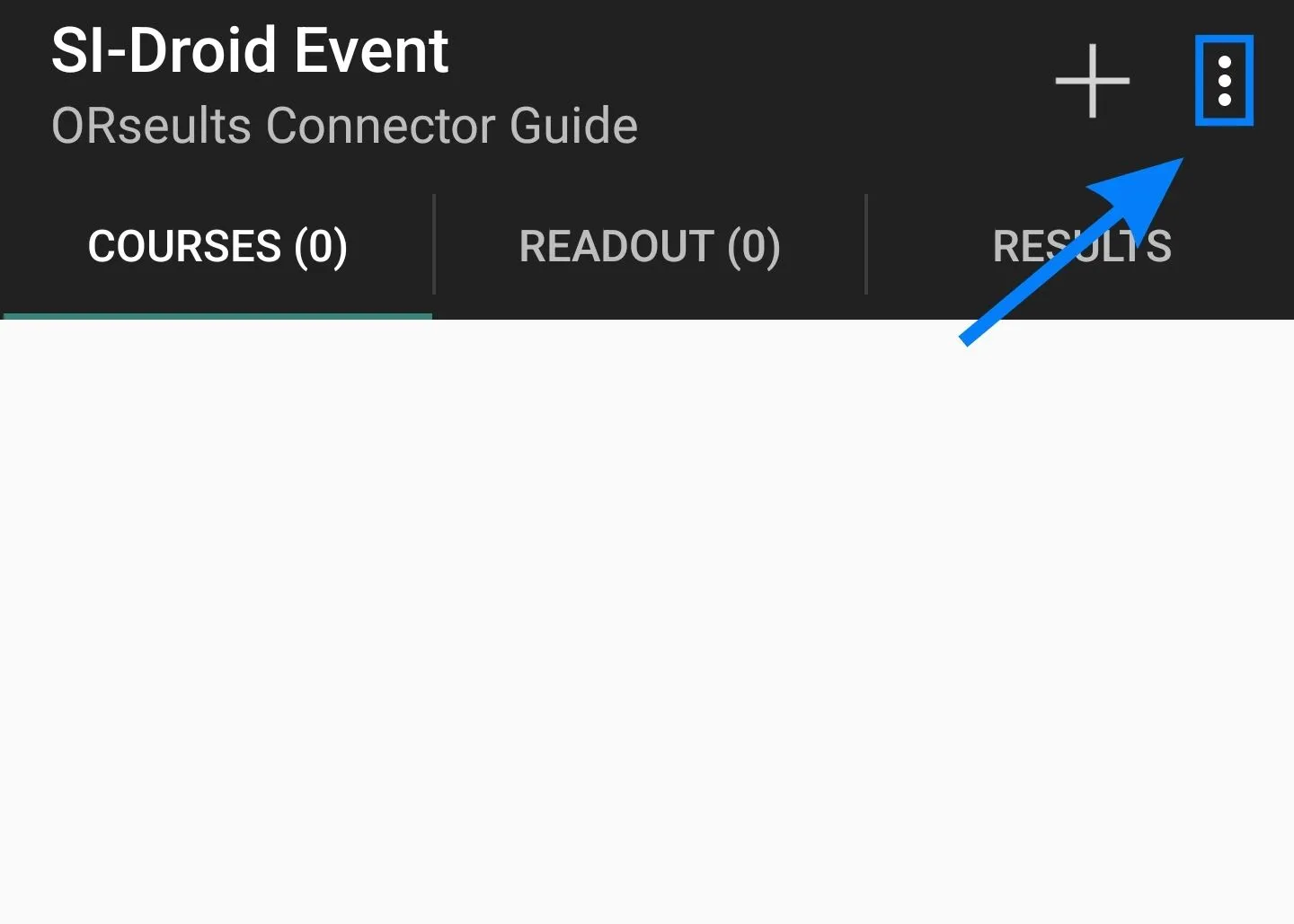 SI-Droid Event: the overflow menu button