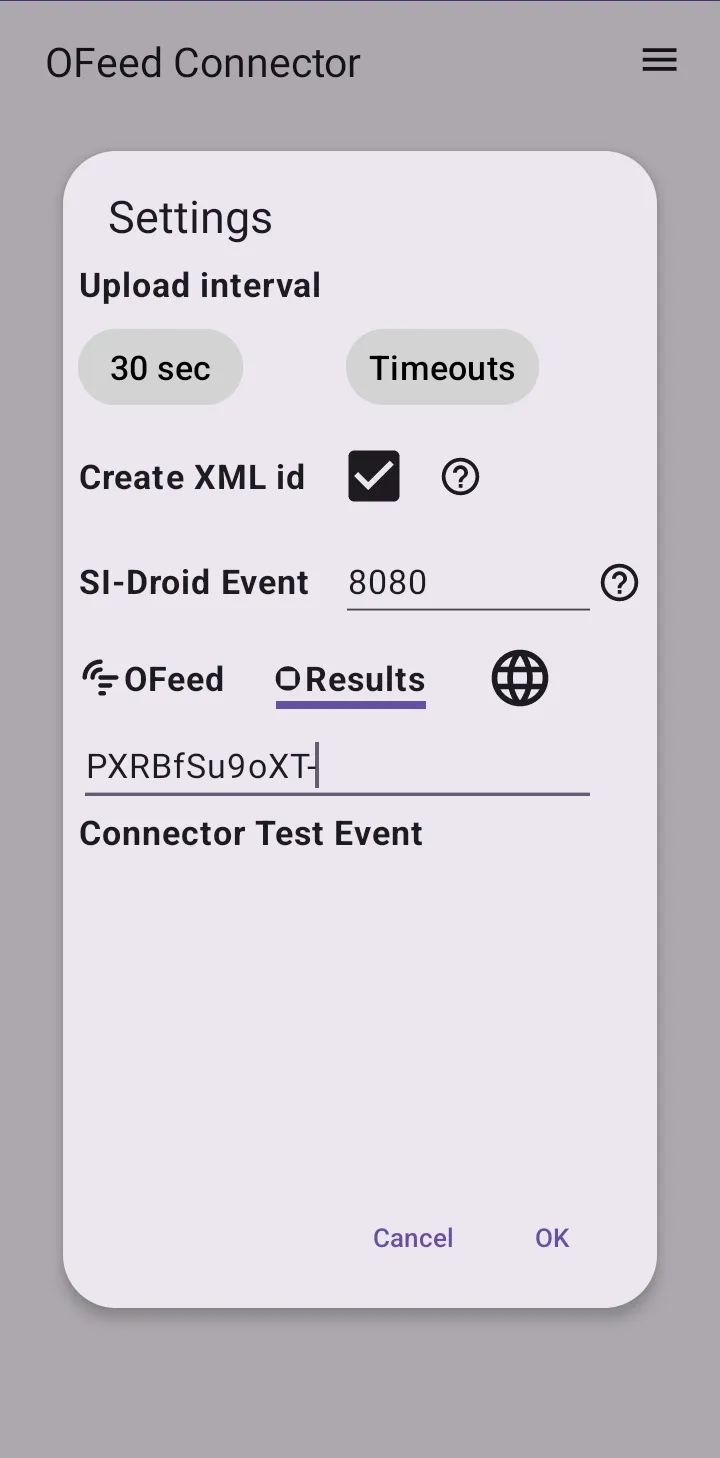 SI-Droid Connector settings